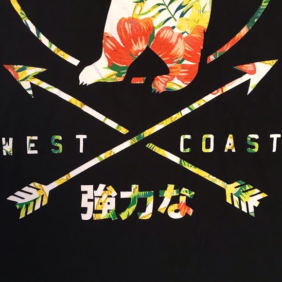 Rebel Society West Coast California Graphic T-Shirt Adult Size XL Mens Art Tee - Picture 7 of 7